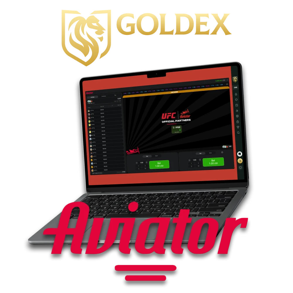 Enjoy playing Aviator on the Goldex Casino website.